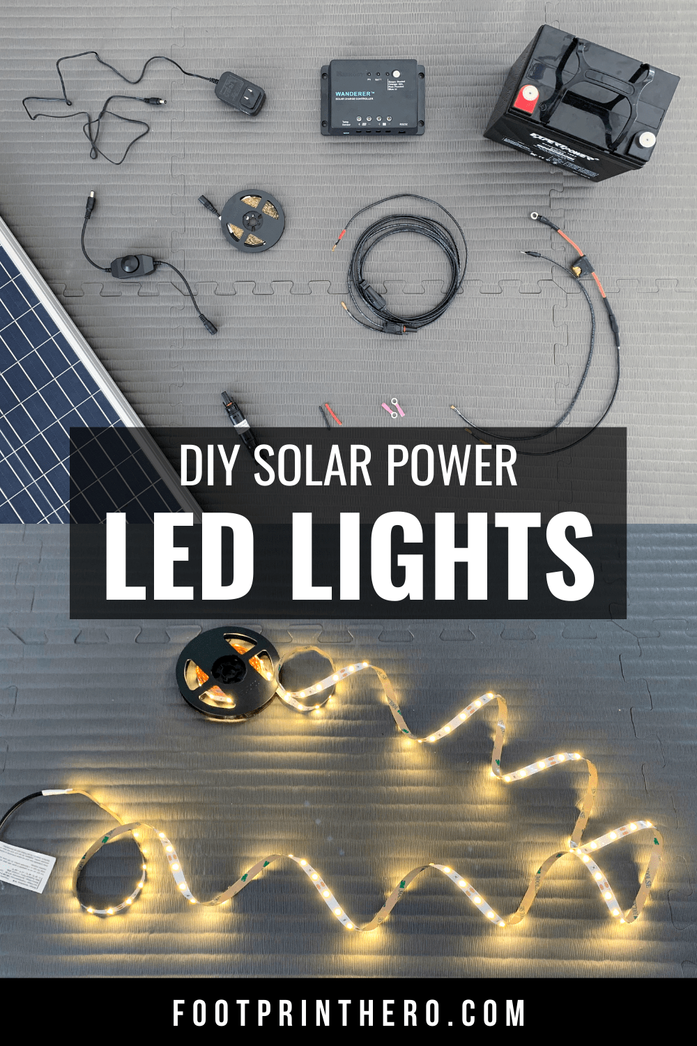 DIY Solar Powered LED Lights 5 Steps (w/ Videos) Footprint Hero