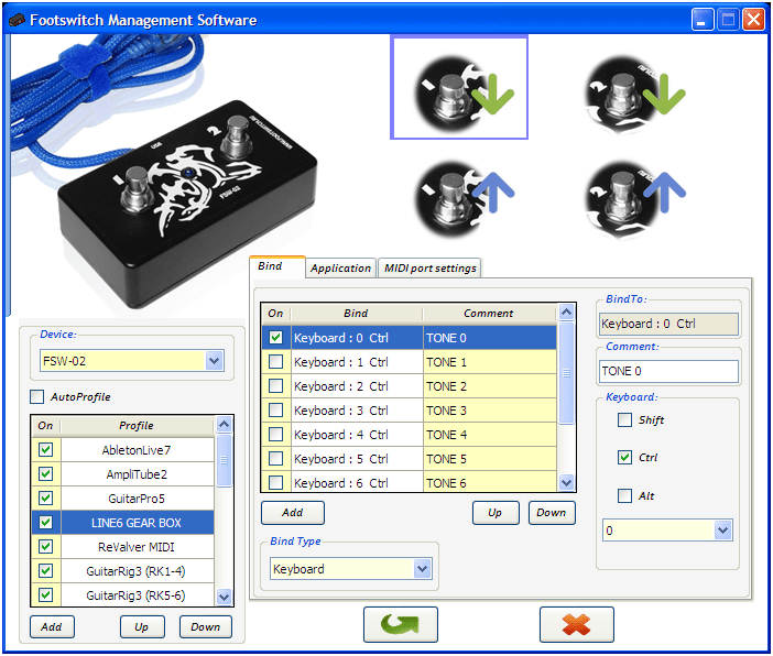 FOOTSWITCH.RU Footswitch controllers Footswitch Management Software