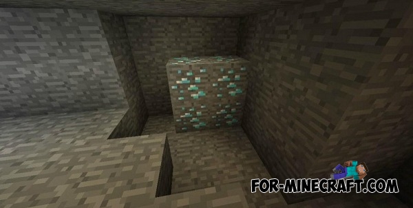 Diamonds in the cave seed for Minecraft PE 0.11.1 / 0.12.1