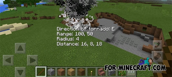 Tornado mod for Minecraft PE 0.15.0/0.15.9
