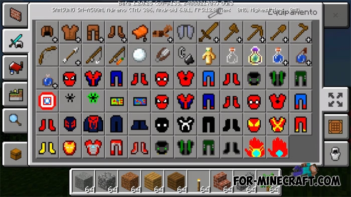 SpiderMan mod for Minecraft PE 1.2+