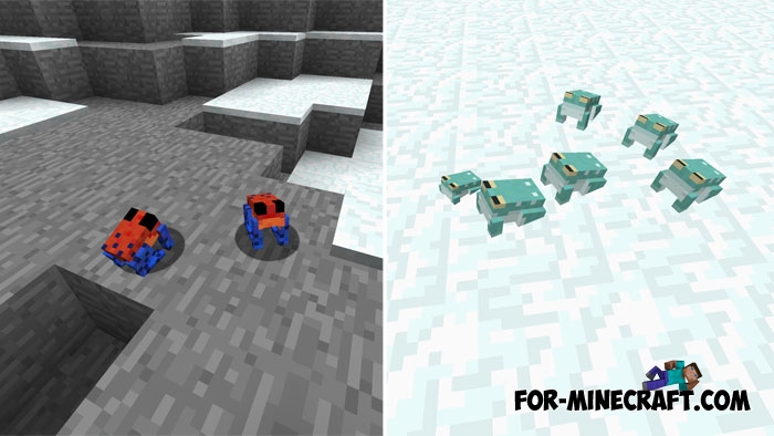 Frogs pack for Minecraft PE Bedrock 1.2