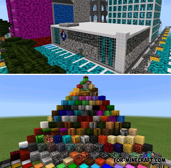 Pixel Texture pack for Minecraft PE Bedrock