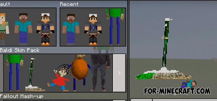 Baldi 2D Skin Pack for Minecraft PE