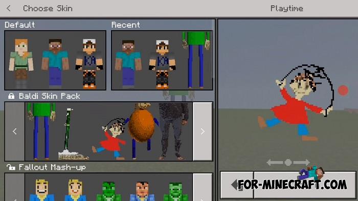 Baldi's basics skin pack for Minecraft pocket edition 1.5.2