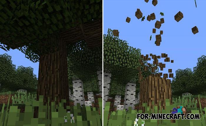 TreeCapitator Addon for Minecraft PE 1.17