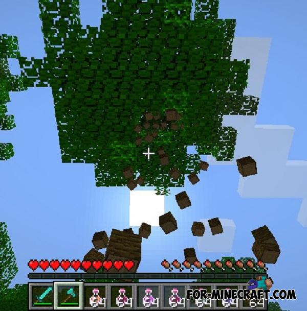 TreeCapitator Addon for Minecraft PE 1.17