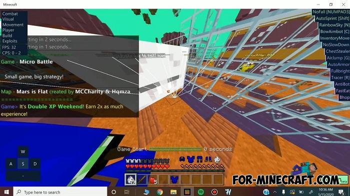 Horion Hack for Minecraft Windows 10
