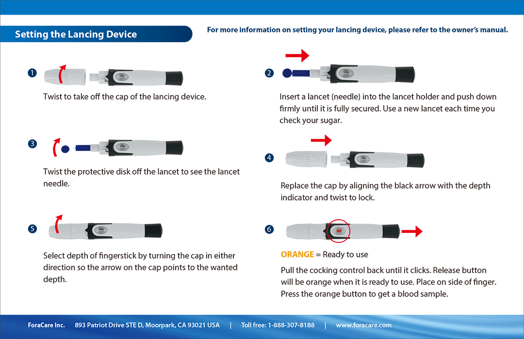 Lancing Device Set-up – ForaCare