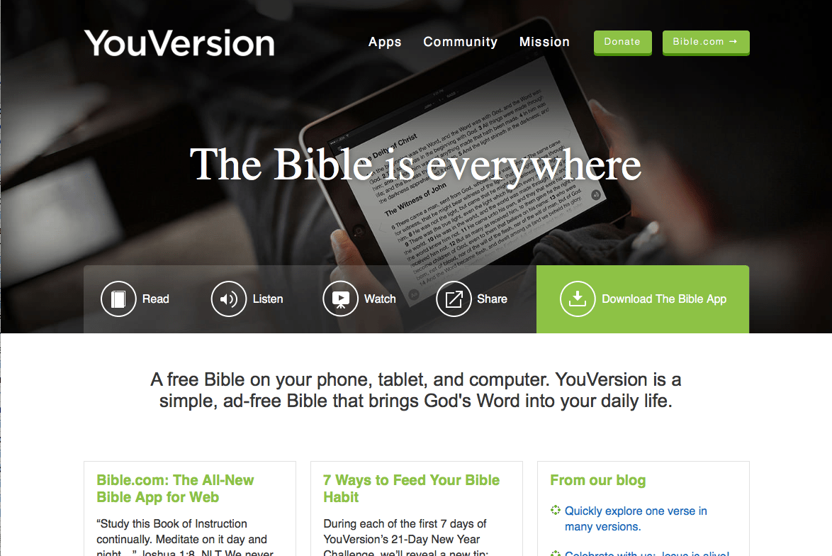YouVersion, the Bible App For All Things Bible