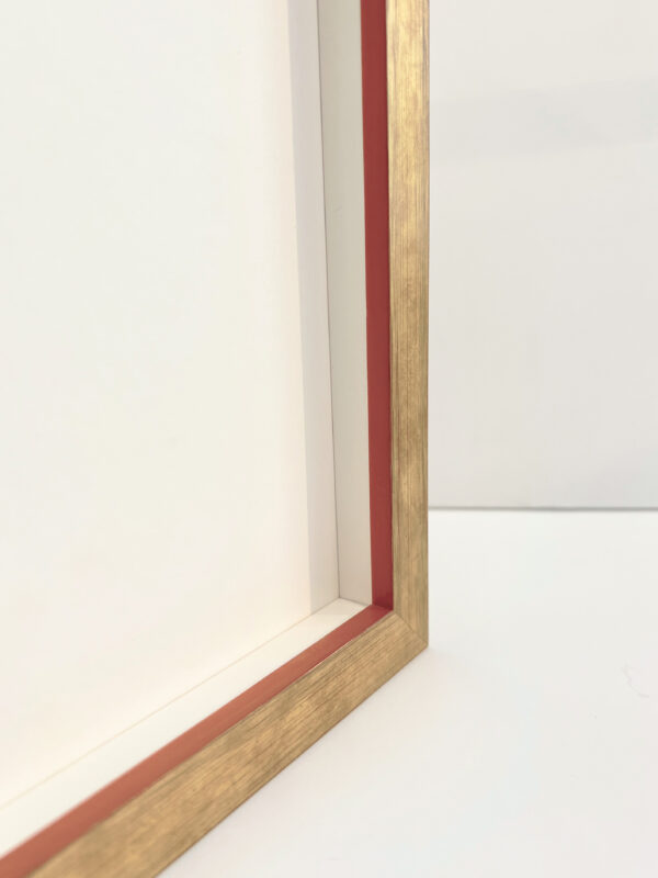 Wooden Box Frame with Gallery Acrylic Glazing Silver or Gold Gilt