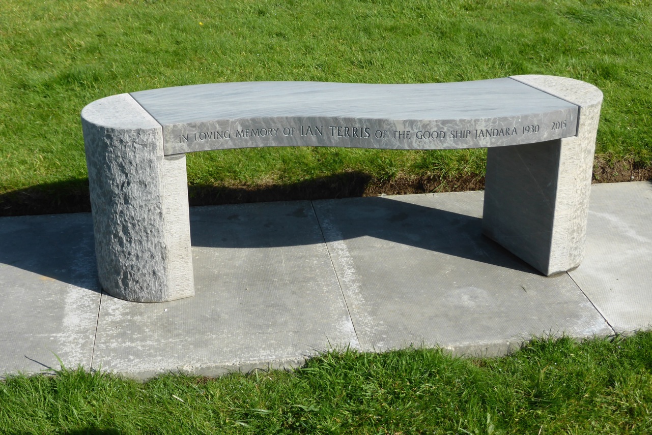 Personalised Stone Bench Shark Grey Foras Stone