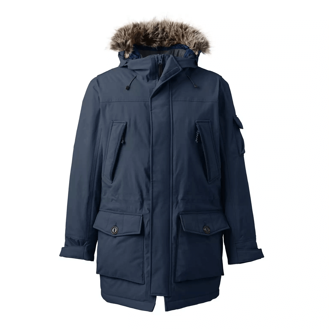 Men's Blue Expedition Nylon Parka Jacket Forces Jackets