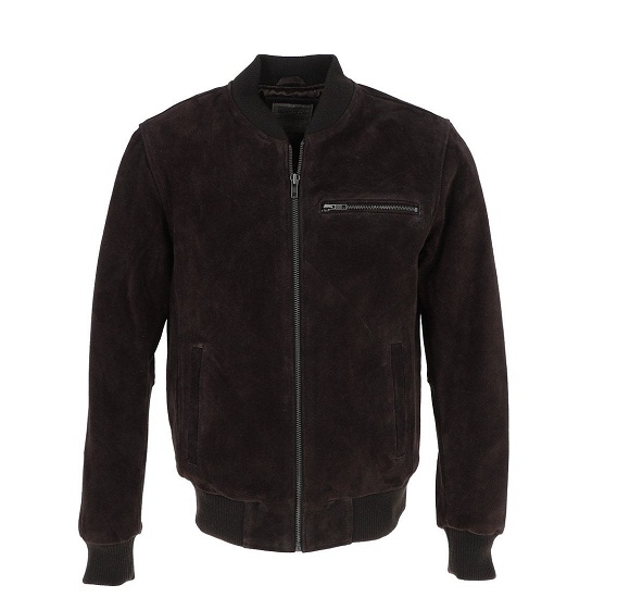 Suede Navy Bomber Jacket Forces Jackets