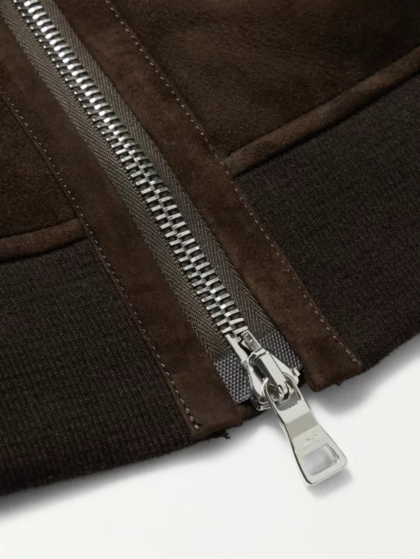 Funnel Neck Shearling Jacket Forces Jackets