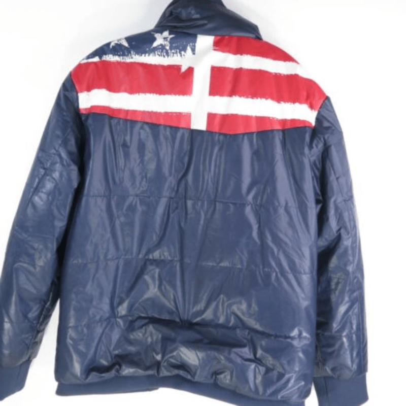 Vintage US Flag Leather Jacket Forces Jackets