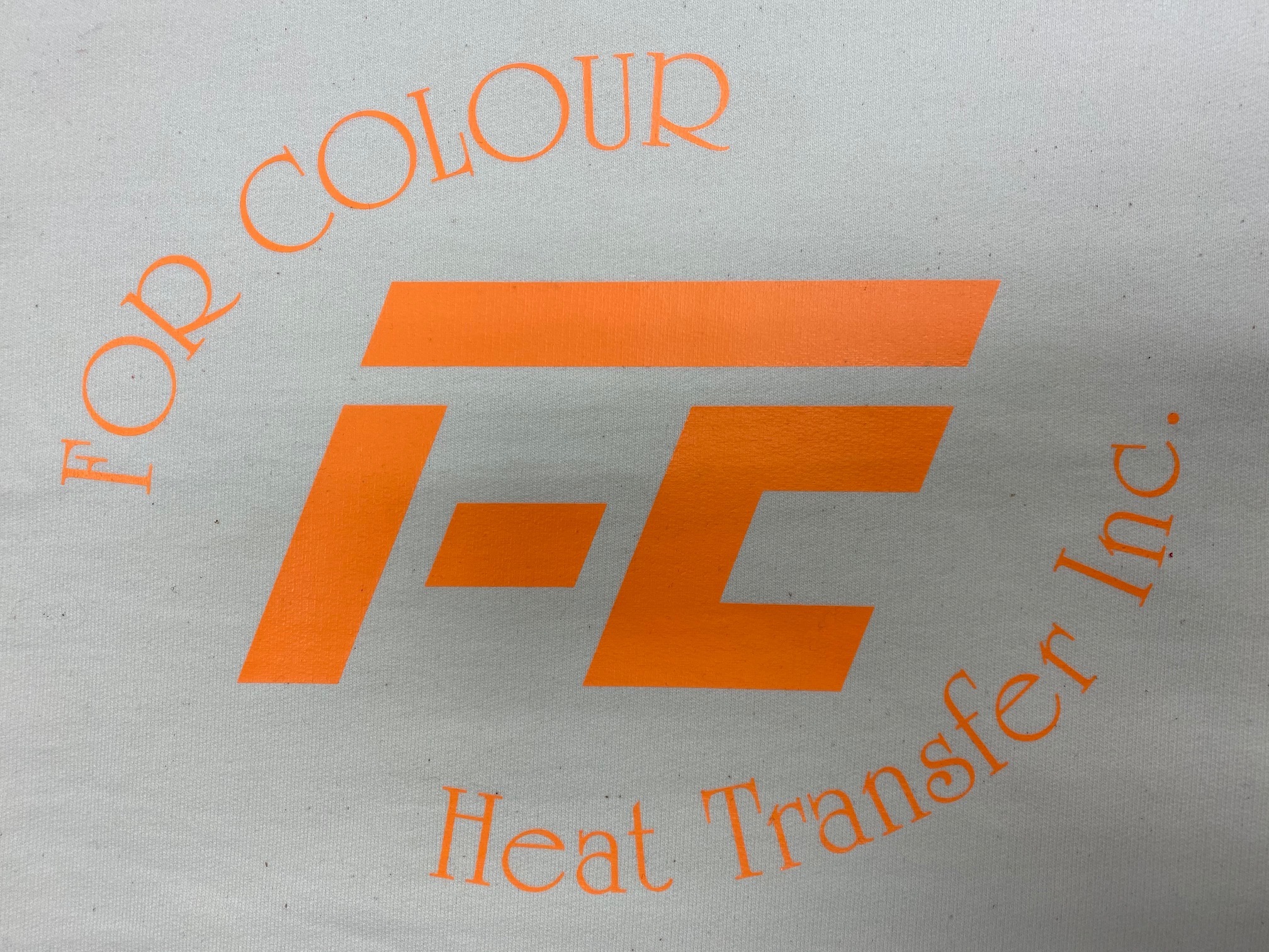 Vinyl Transfer FOR COLOUR Heat Transfer Manufacture Inc.