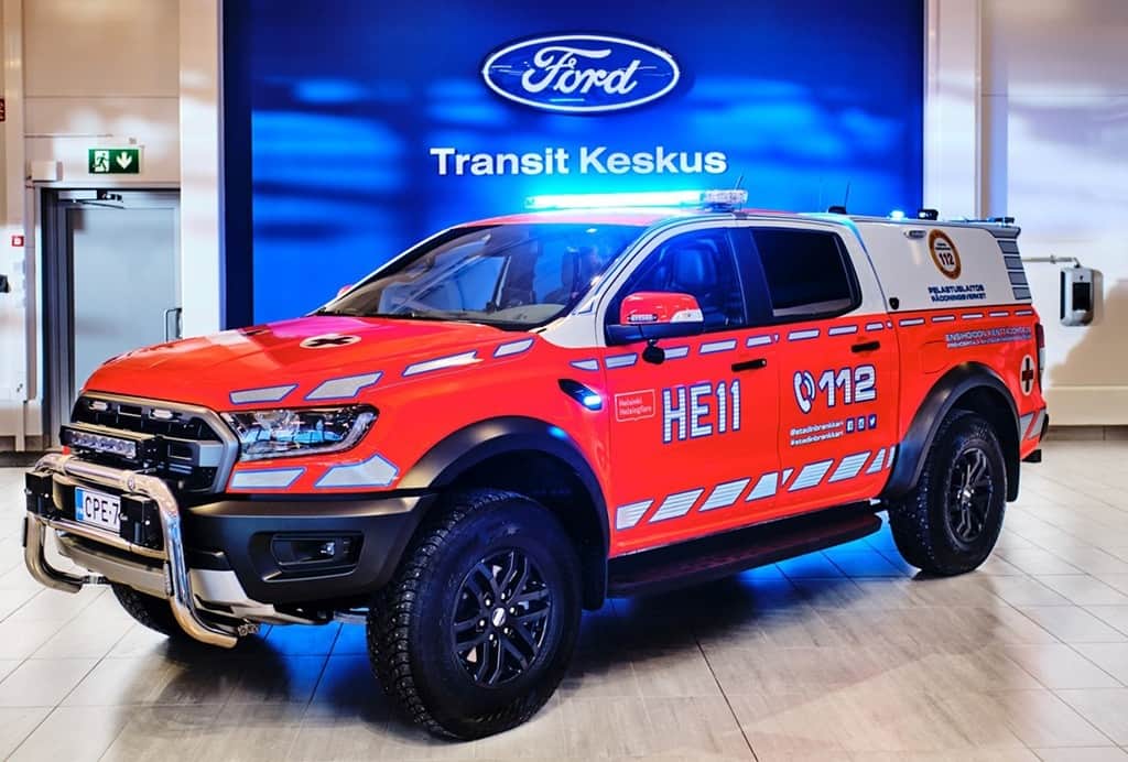 Ford Ranger Raptor Converted To OneOff Fire Rescue Vehicle In Finland