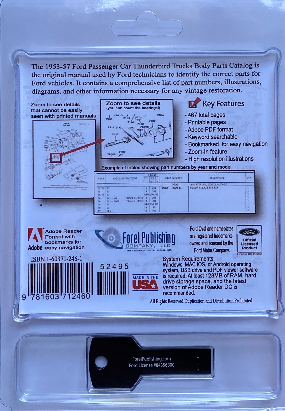 19531957 Ford Body Parts Catalog Original Manual for Repair