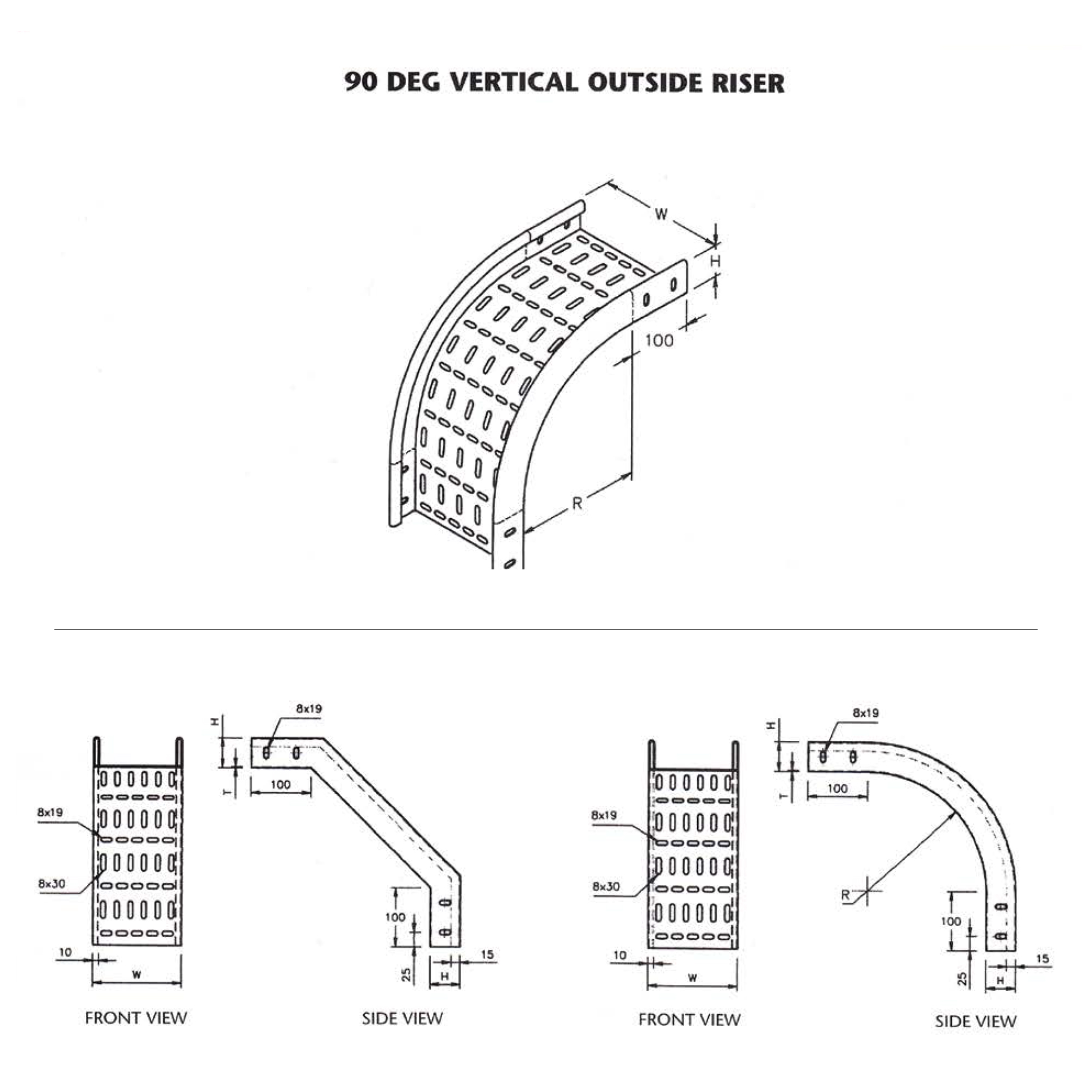 90 Deg Vertical Outside Riser ForeSight