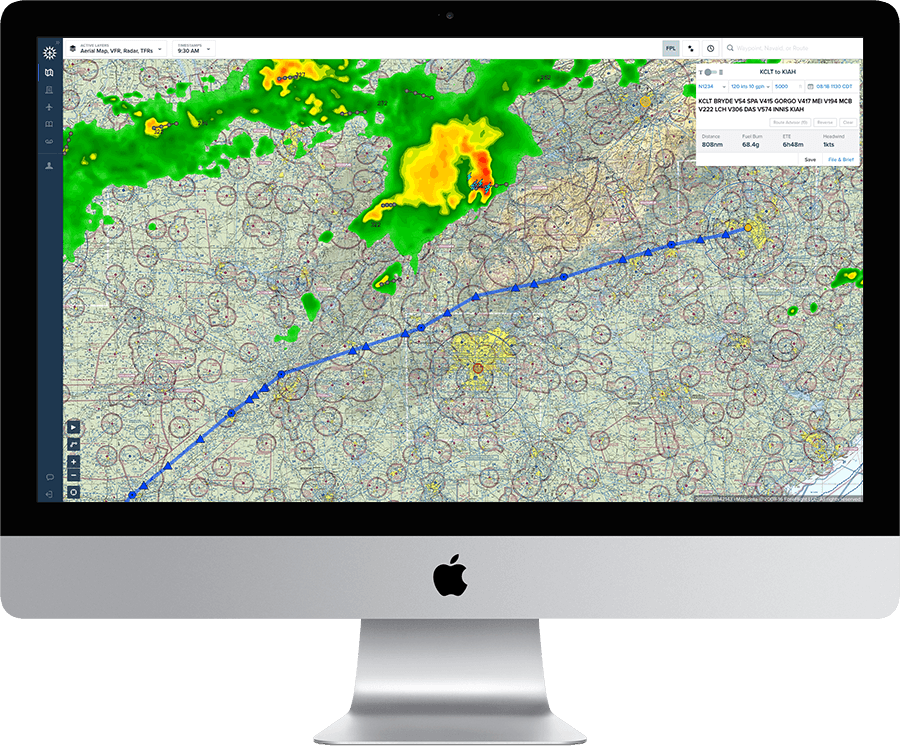 ForeFlight  to Panel Flight Planning
