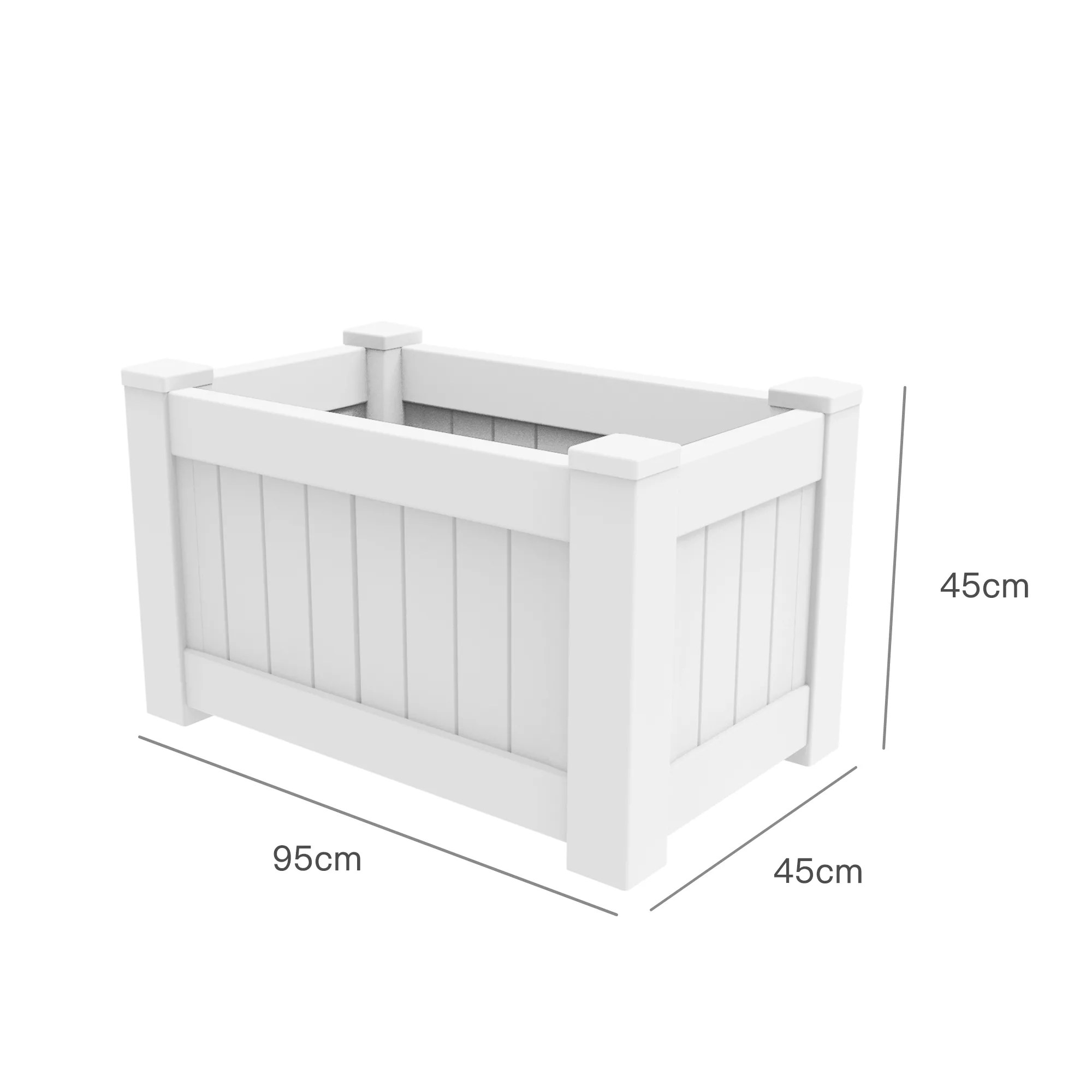 NEW PVC Raised Rectangle Planter Box Forefront Fencing