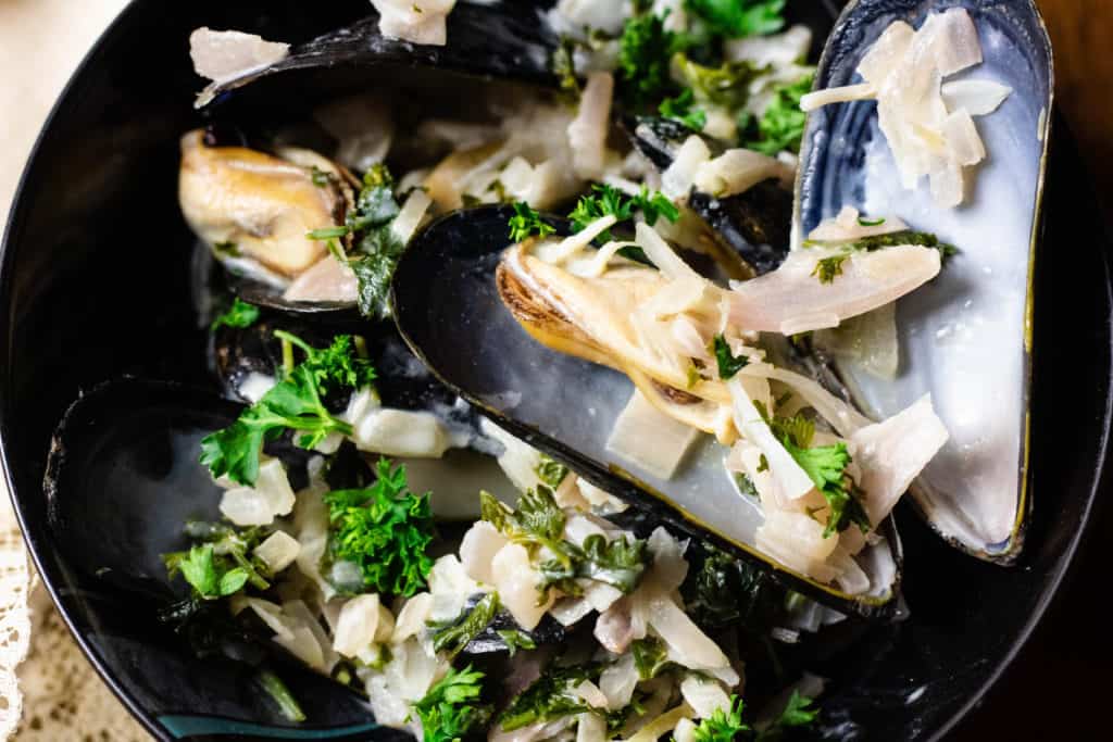 Mussels Steamed in Wine and Cream from Belgium The Foreign Fork