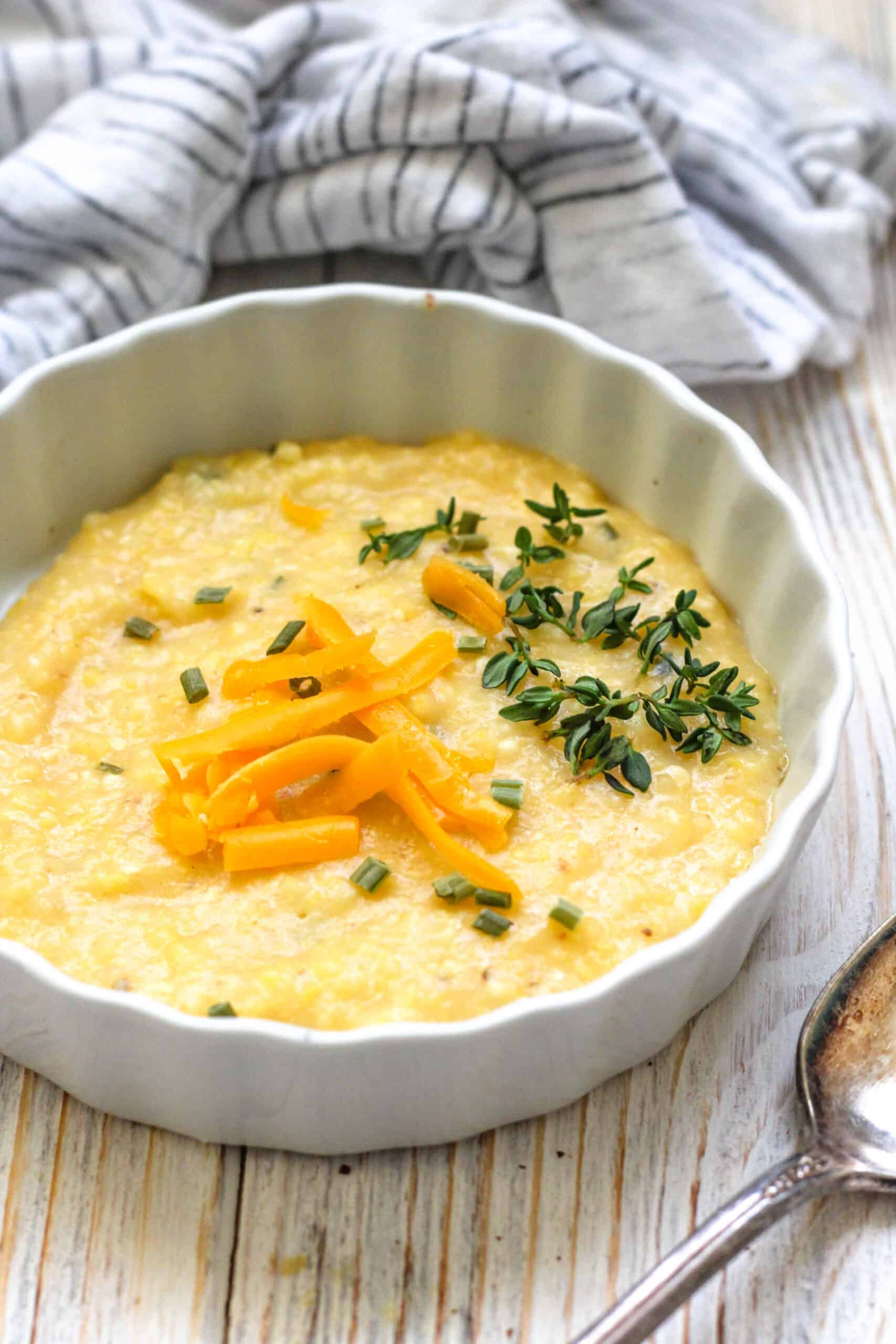 Instant Pot Polenta (with Cheddar Cheese and Herbs!) The Foreign Fork