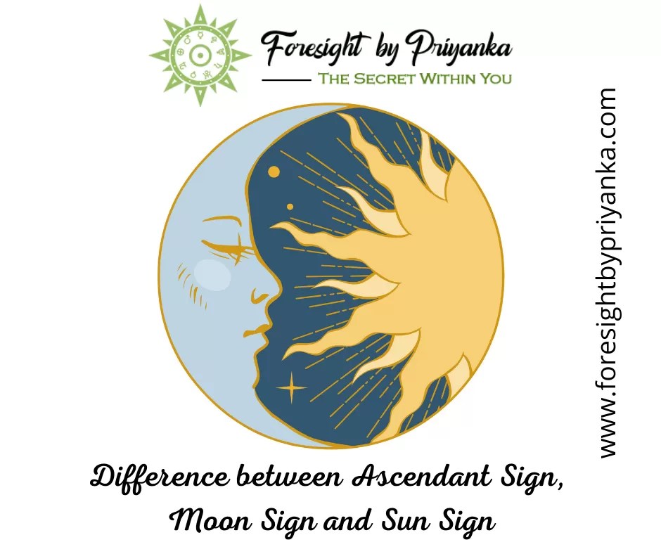Key Difference between Ascendant Sign, Moon Sign and Sun Sign