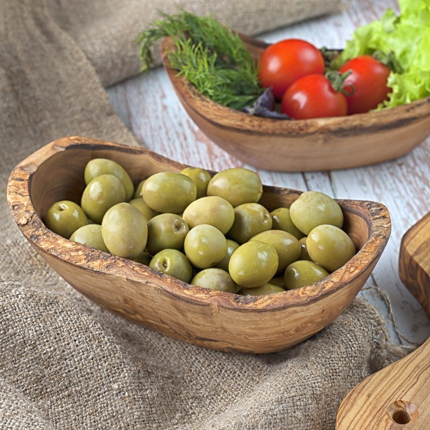 Small Olive Wood Bowls for Snacks, Fruit or Serving Food Forest Decor