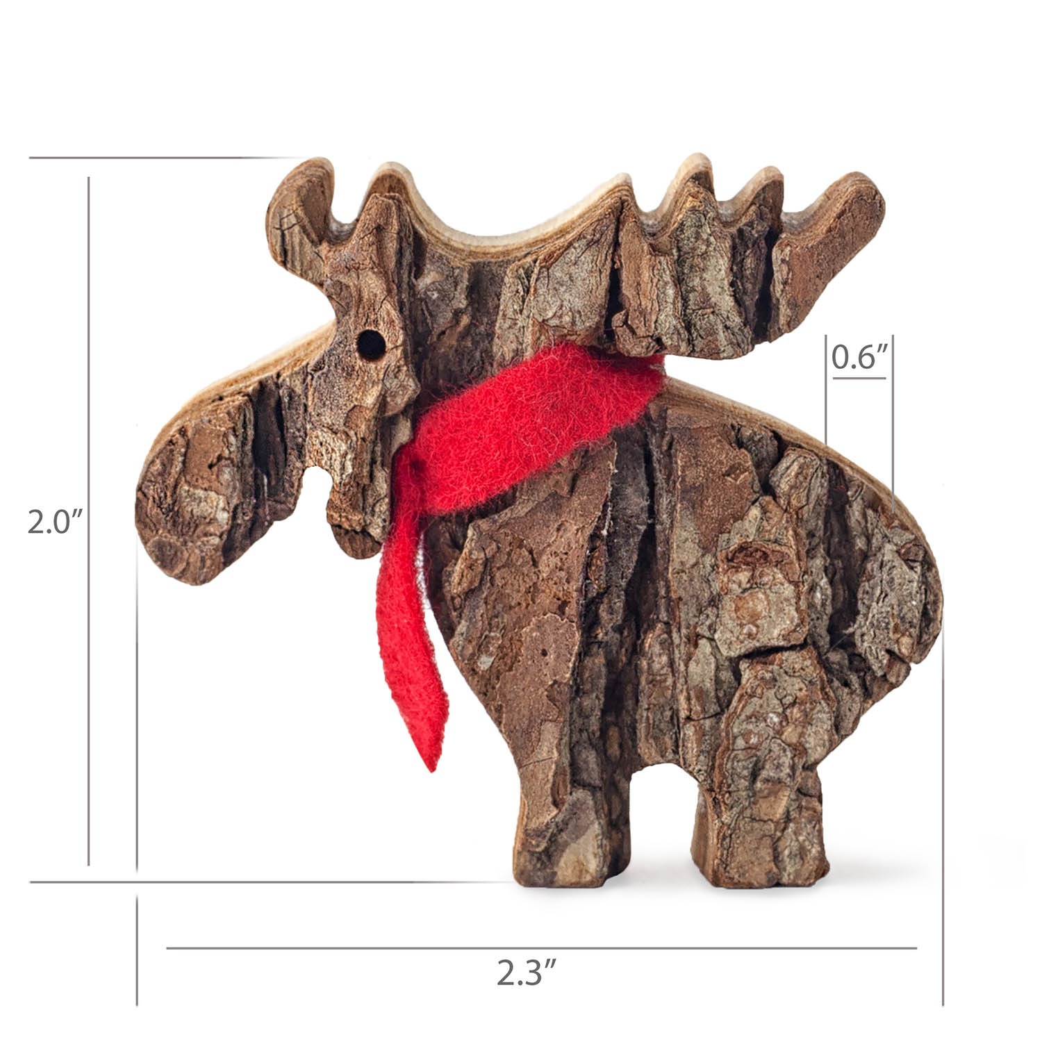 Wooden Moose Figurine with For Cabin Decor Forest Decor