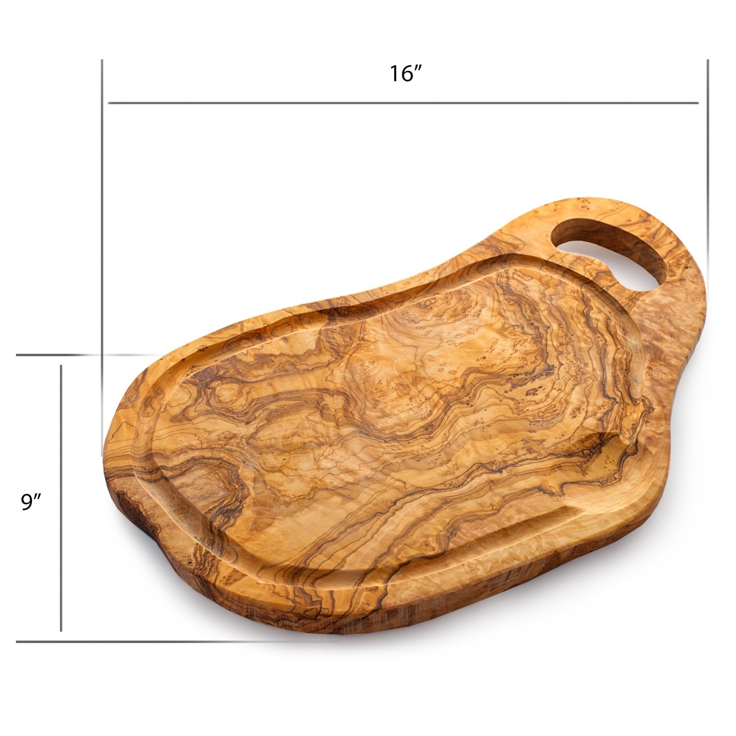 3in1 Olive Wood Cutting Board / Steak Board for (20″) Forest Decor