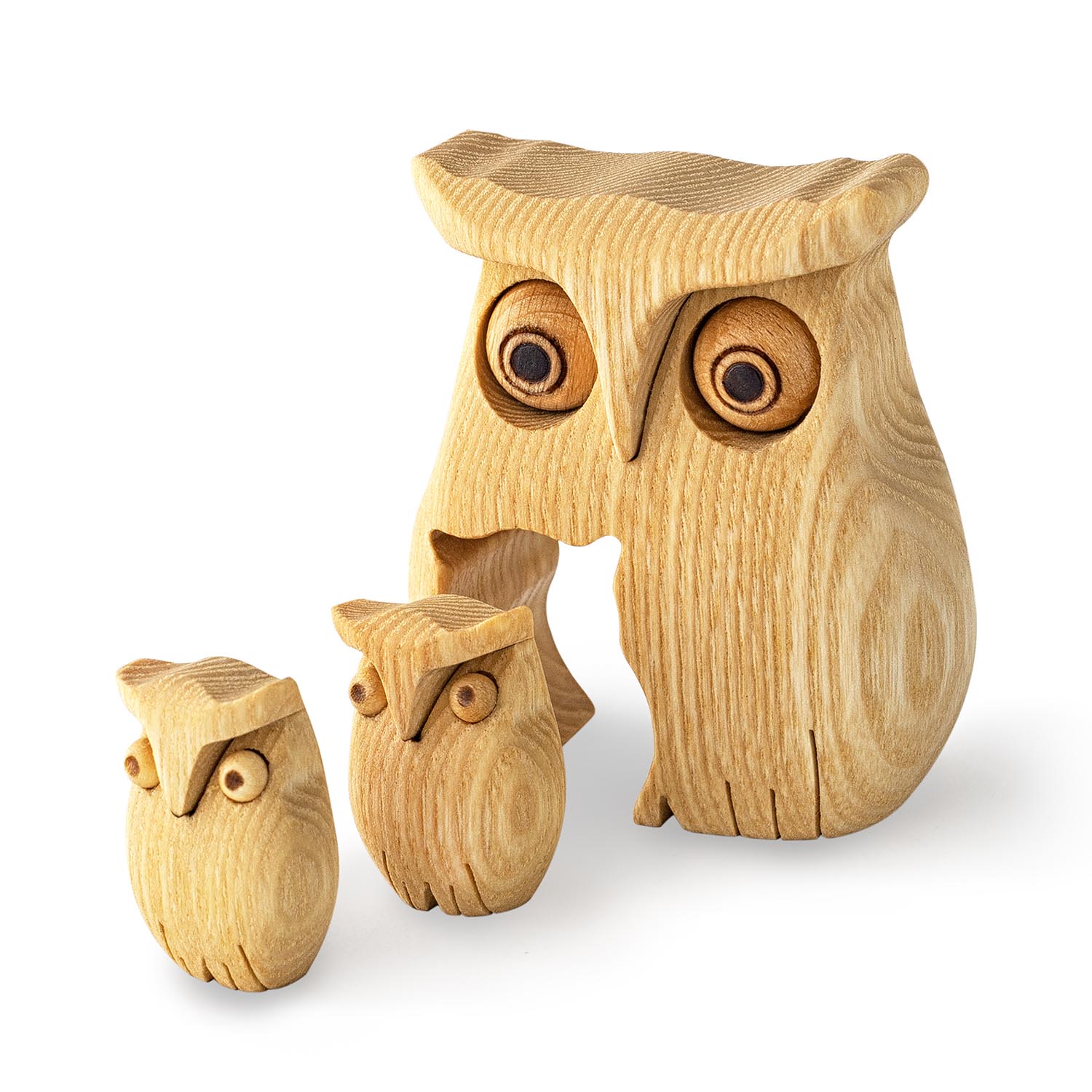 Wooden Owl Figurines & Decorations Forest Decor