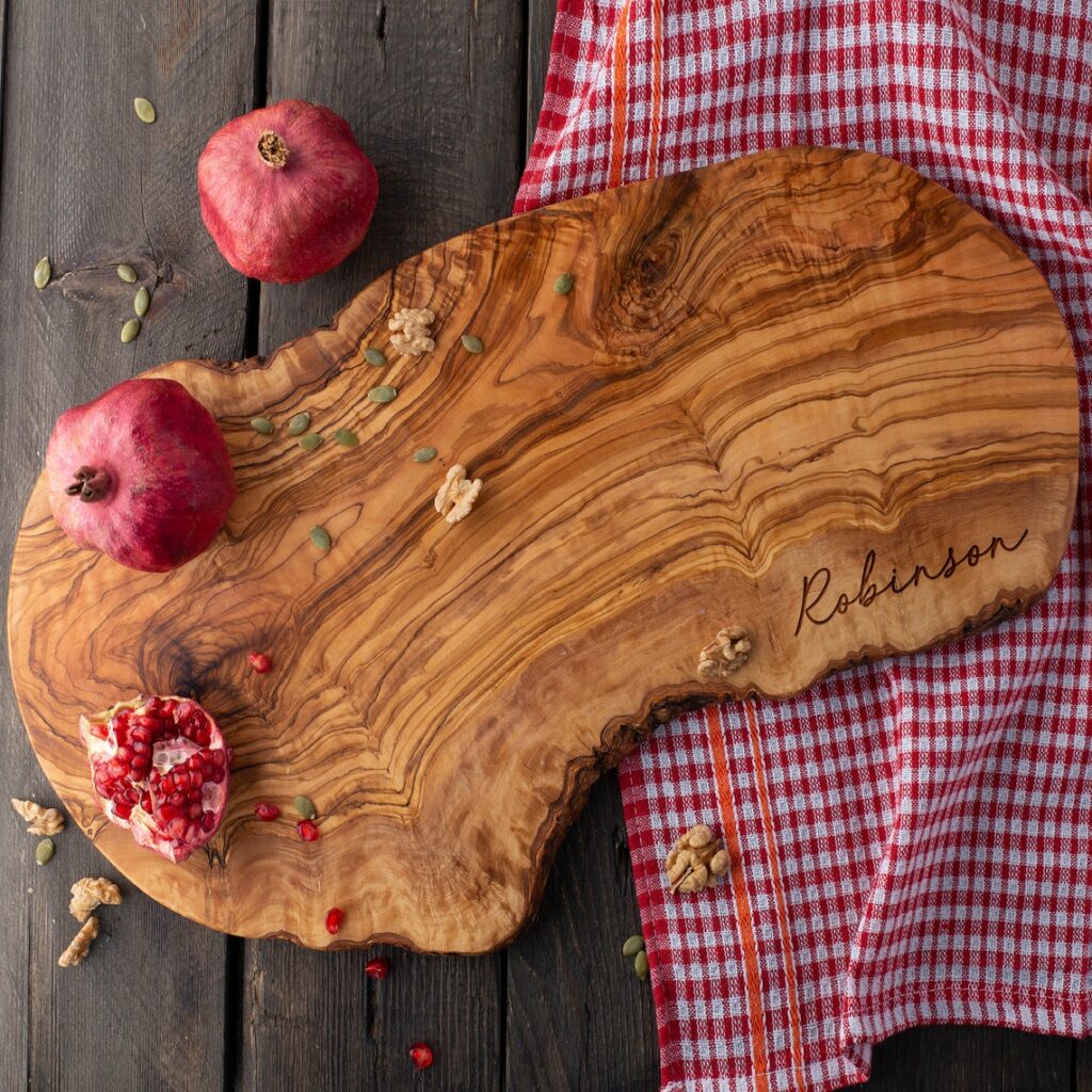 Olive Wood Live Edge Charcuterie Board Forest Decor