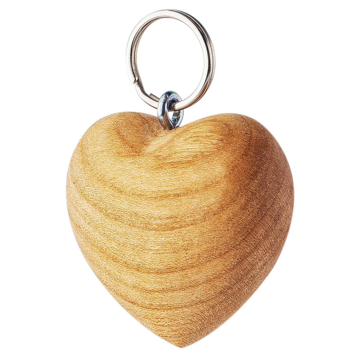 Wooden Cute Heart Shaped Keychains for Women and Men Forest Decor