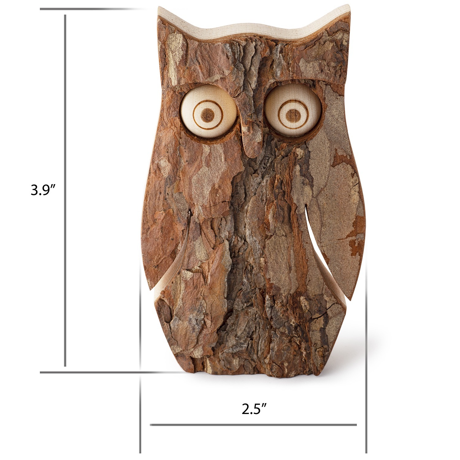 Wooden Owl Figurine for Room Decorations Forest Decor