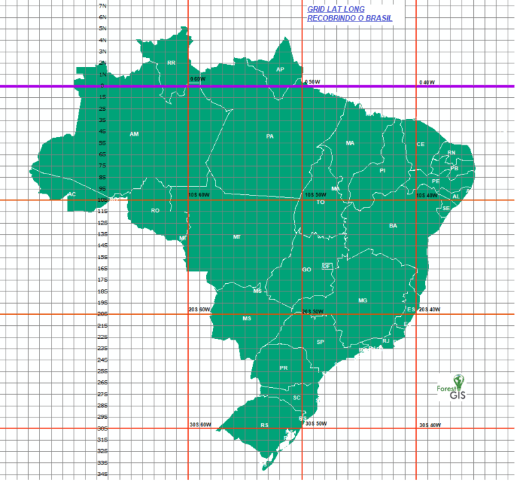 ForestGIS » Veja os fusos UTMs sob o Brasil