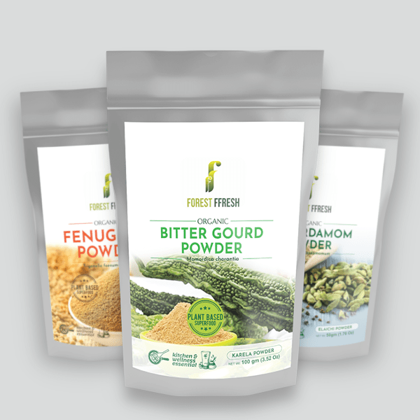 Bitter Gourd Powder, Fenugreek Powder & Cardamom Powder Combo Forest