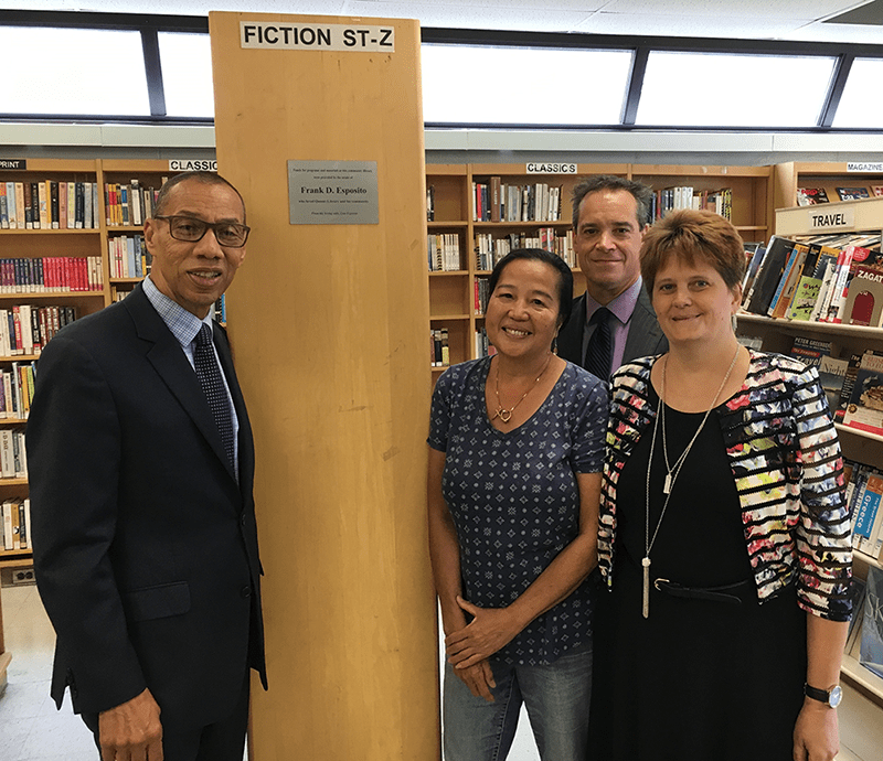 North Forest Park Library, Walcott honors Esposito