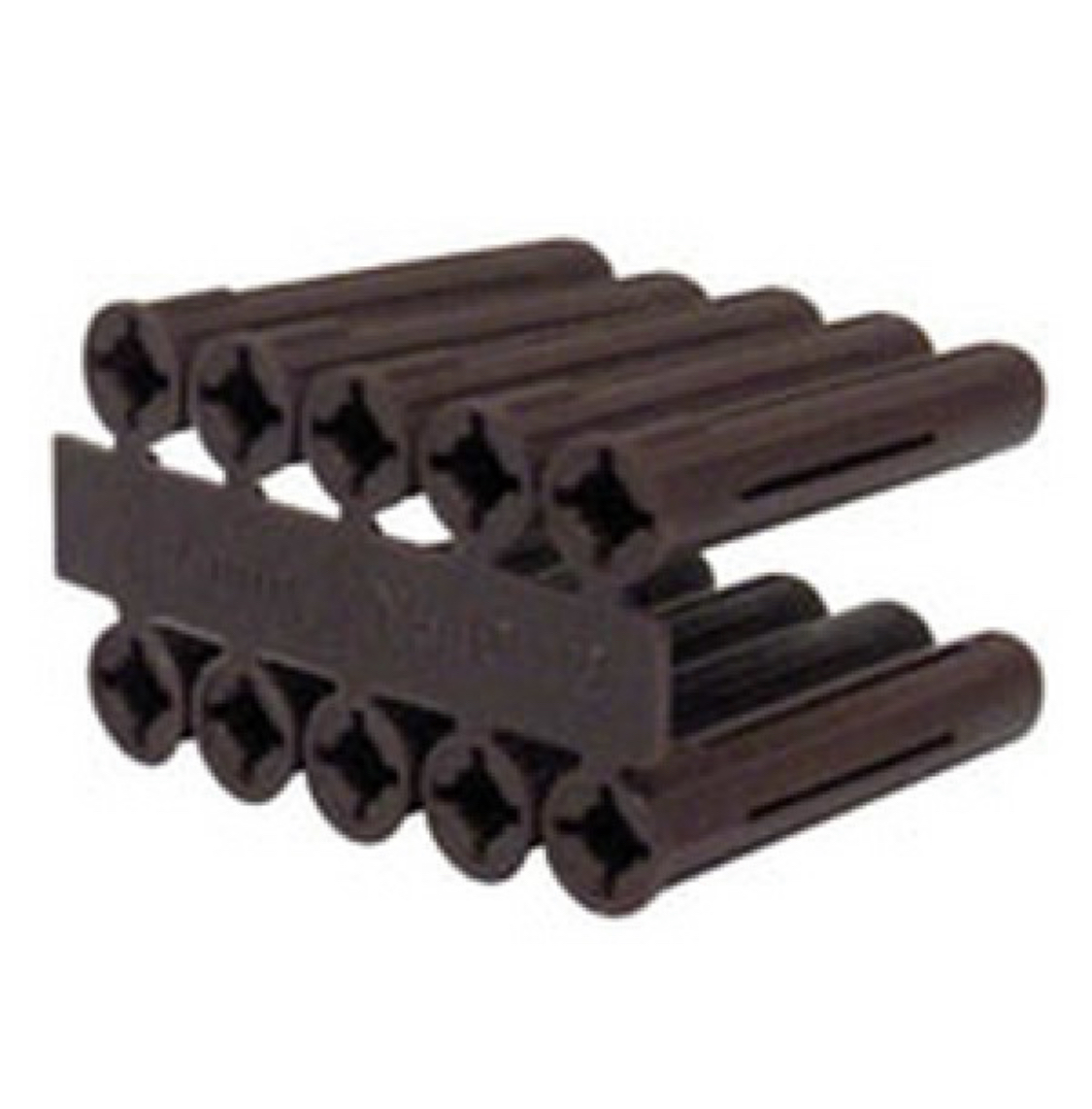Plastic Wall Plugs Brown 10 14 Gauge screws (Brown) (Pack of 100