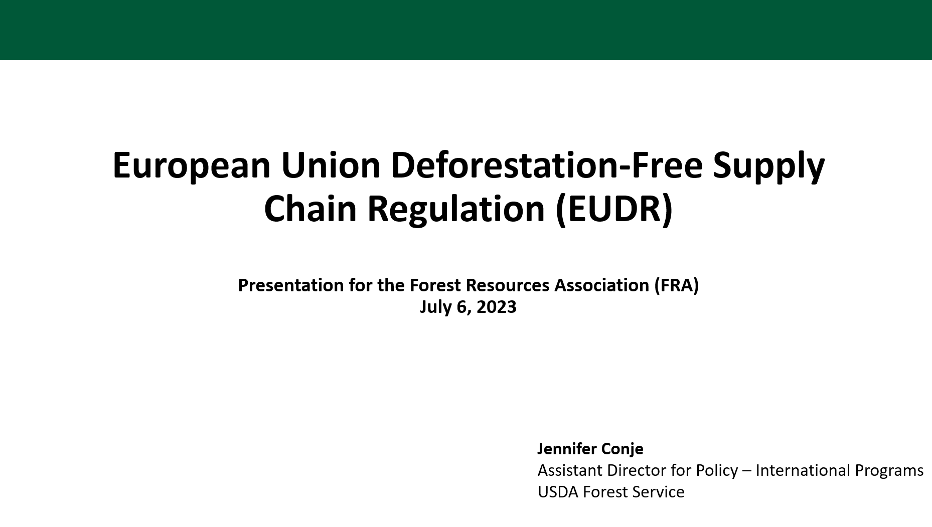 Implications of the European Union Deforestation Regulations Forest