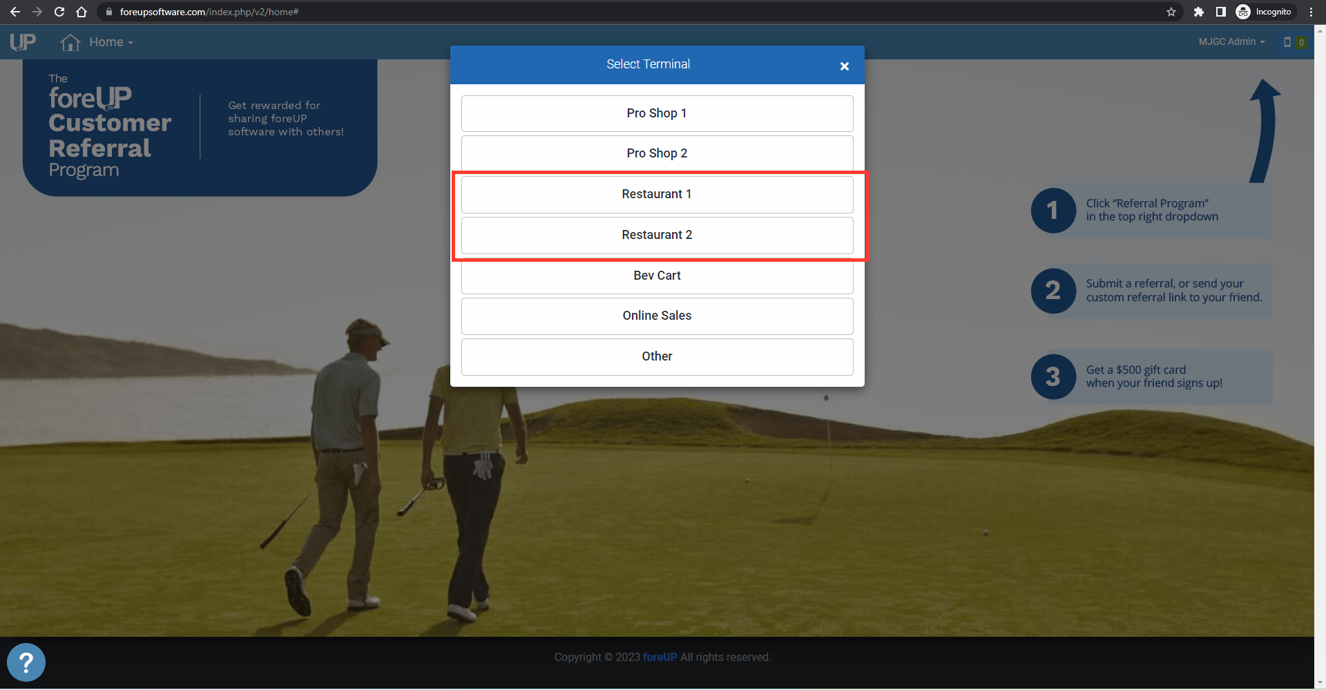 How to Login to Food and Beverage foreUP (800.929.5737)