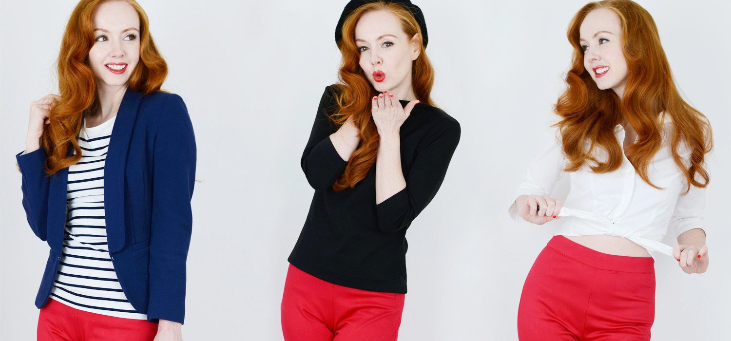 Red Capri Pants, 6 ways how to wear capri pants 6 different ways