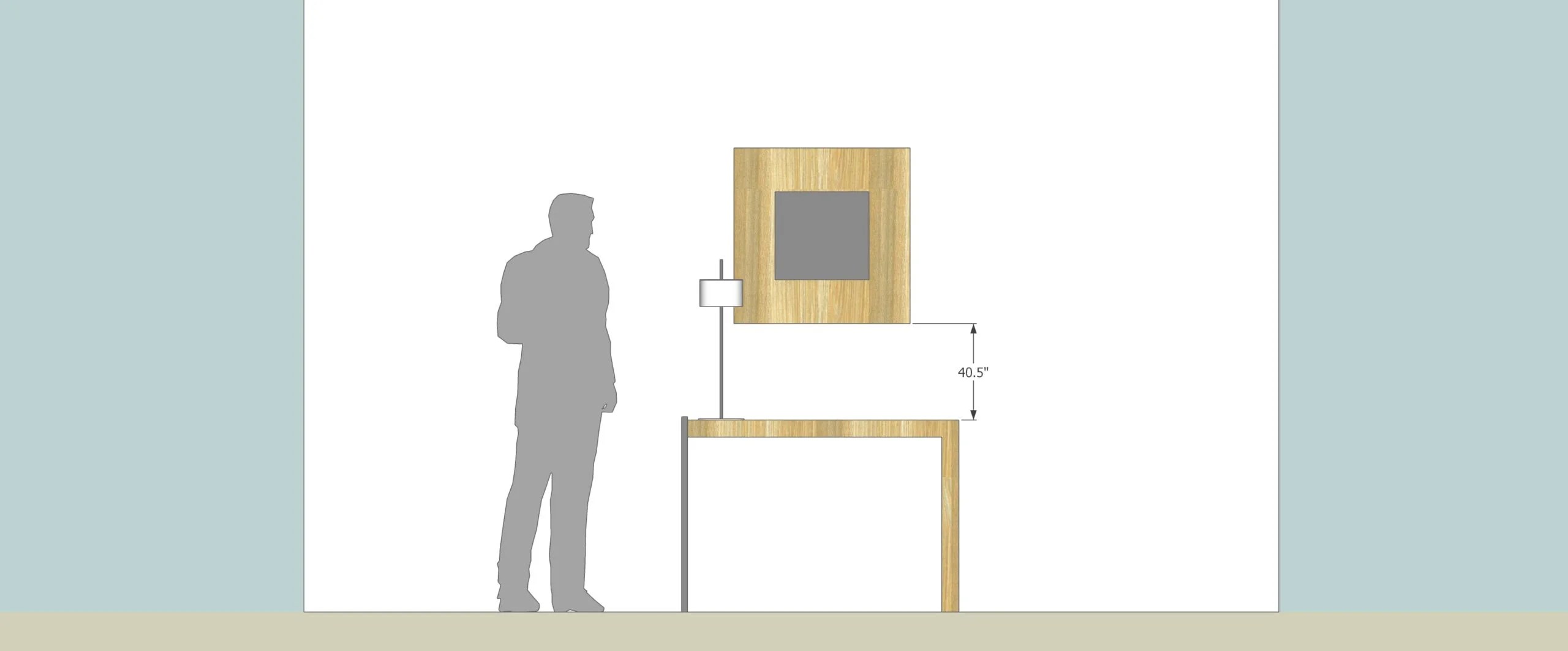How High To a Hang Mirror Over a Console Table? (Drawing Included