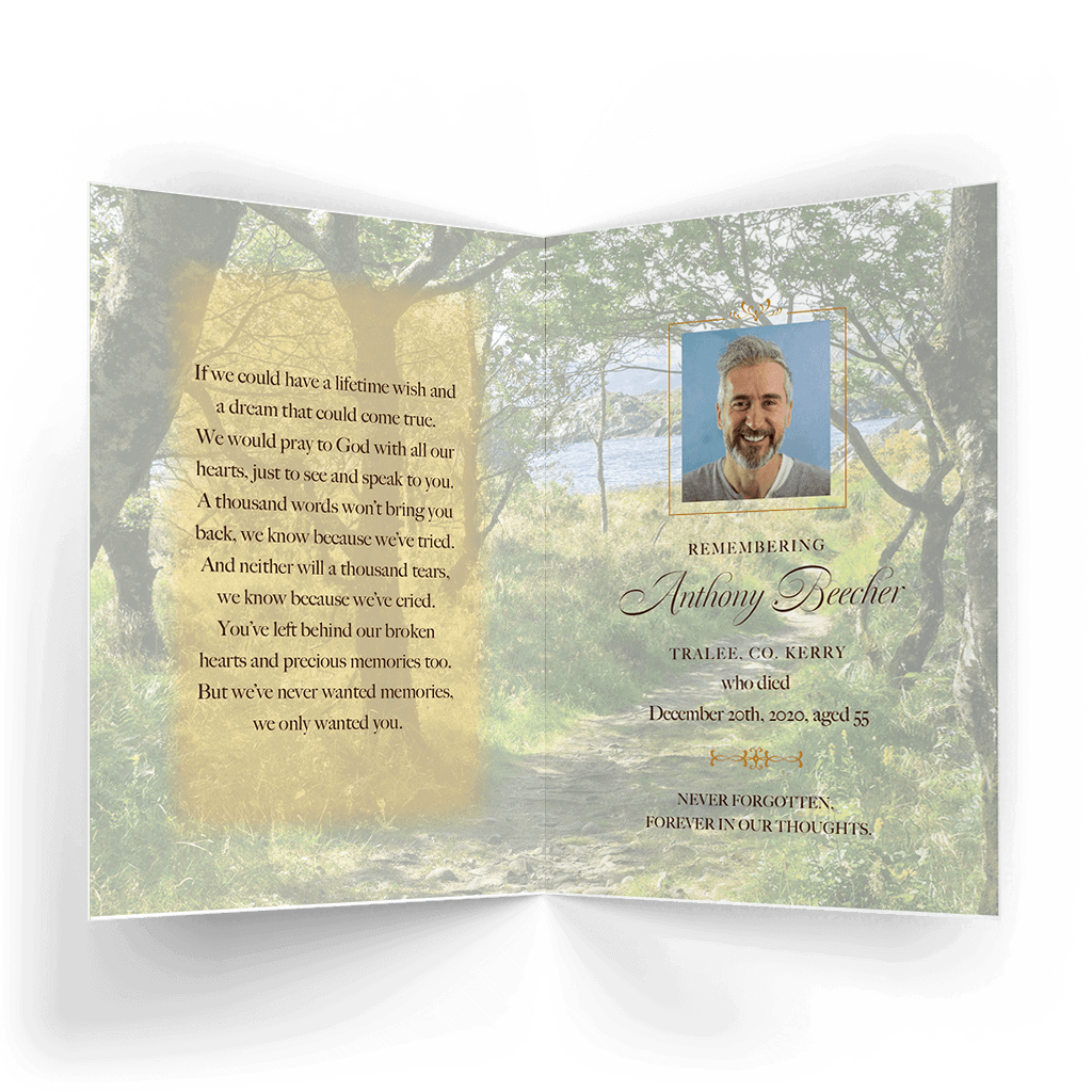 Irish Countryside Memorial Card Wildlife Memorial Cards Ireland