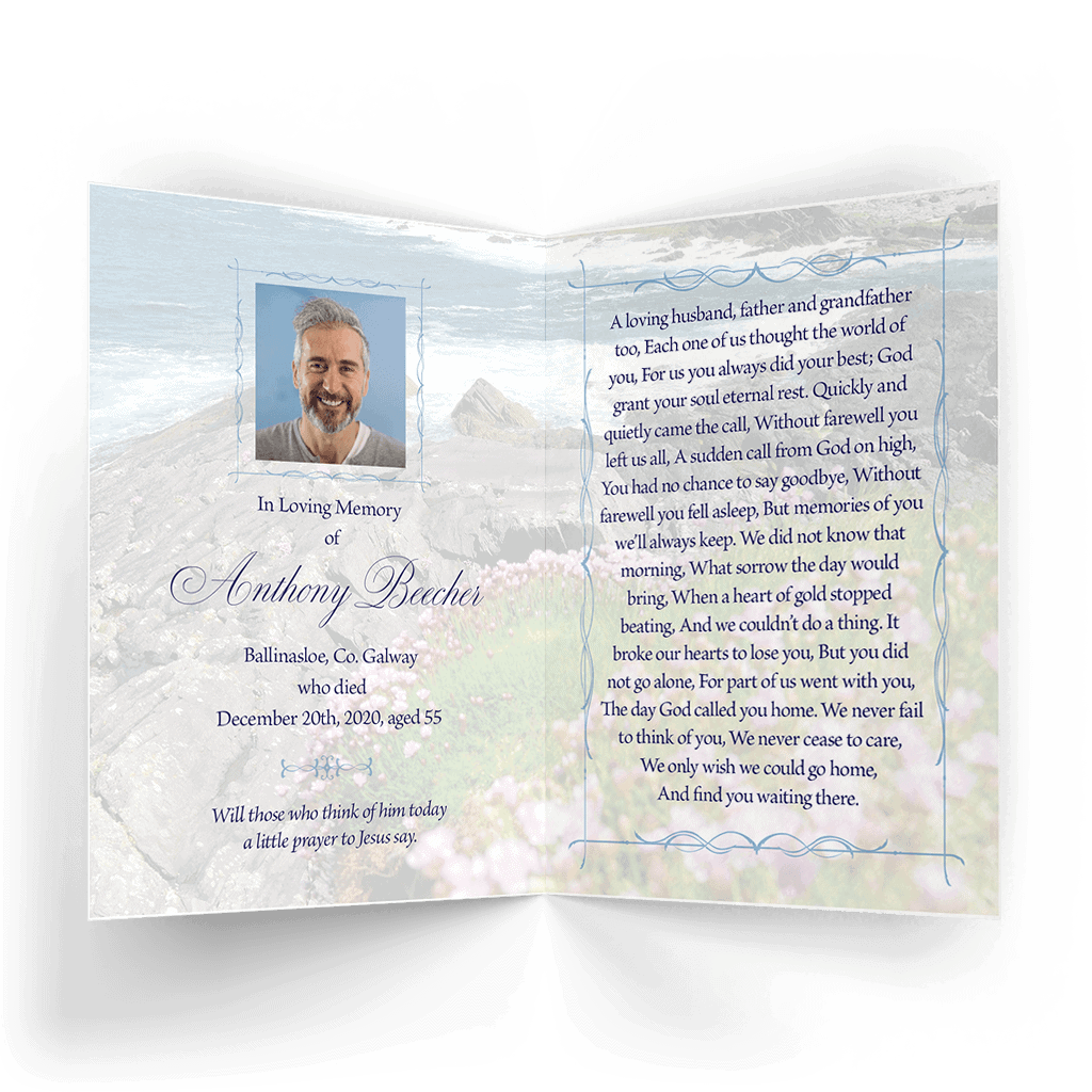 Scenic Ireland Memorial Card Irish Nature Memorial Cards Ireland