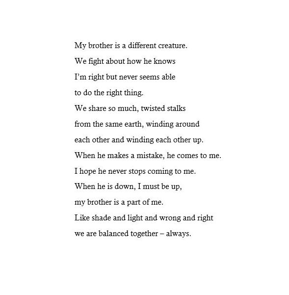 Poem For My Brother Forever on a Lilo