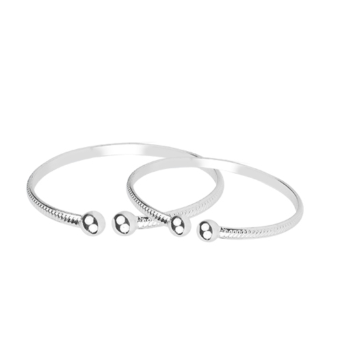 925 Sterling Silver Baby Bangles For Kids Forever Silver