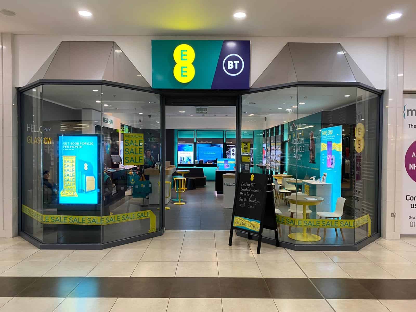 EE, The Shopping Centre, Glasgow The