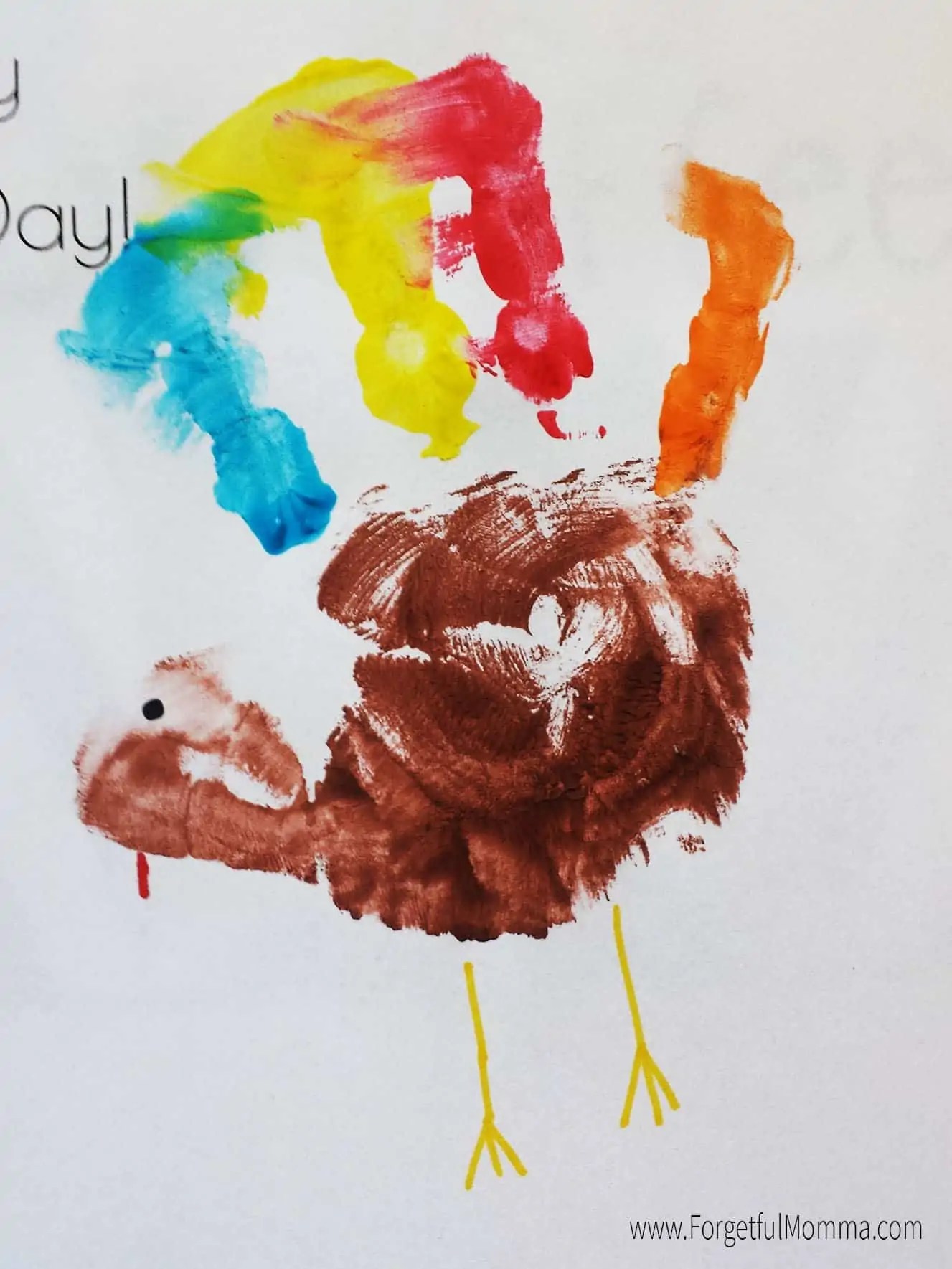 Thanksgiving Turkey Handprint Craft Momma